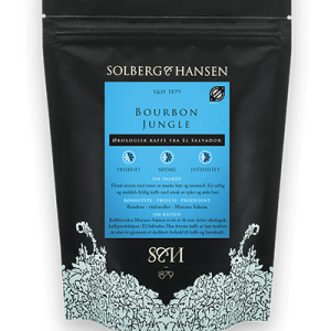 solberg hansen bourbon jungle svart og blaa kaffepose